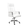 Square White Leather Manager Chair - كرسي مدير جلد