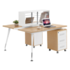 Fashionable dual extra storage workstation - خلية عمل ثنائية